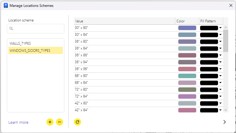 Manage Location Schemes